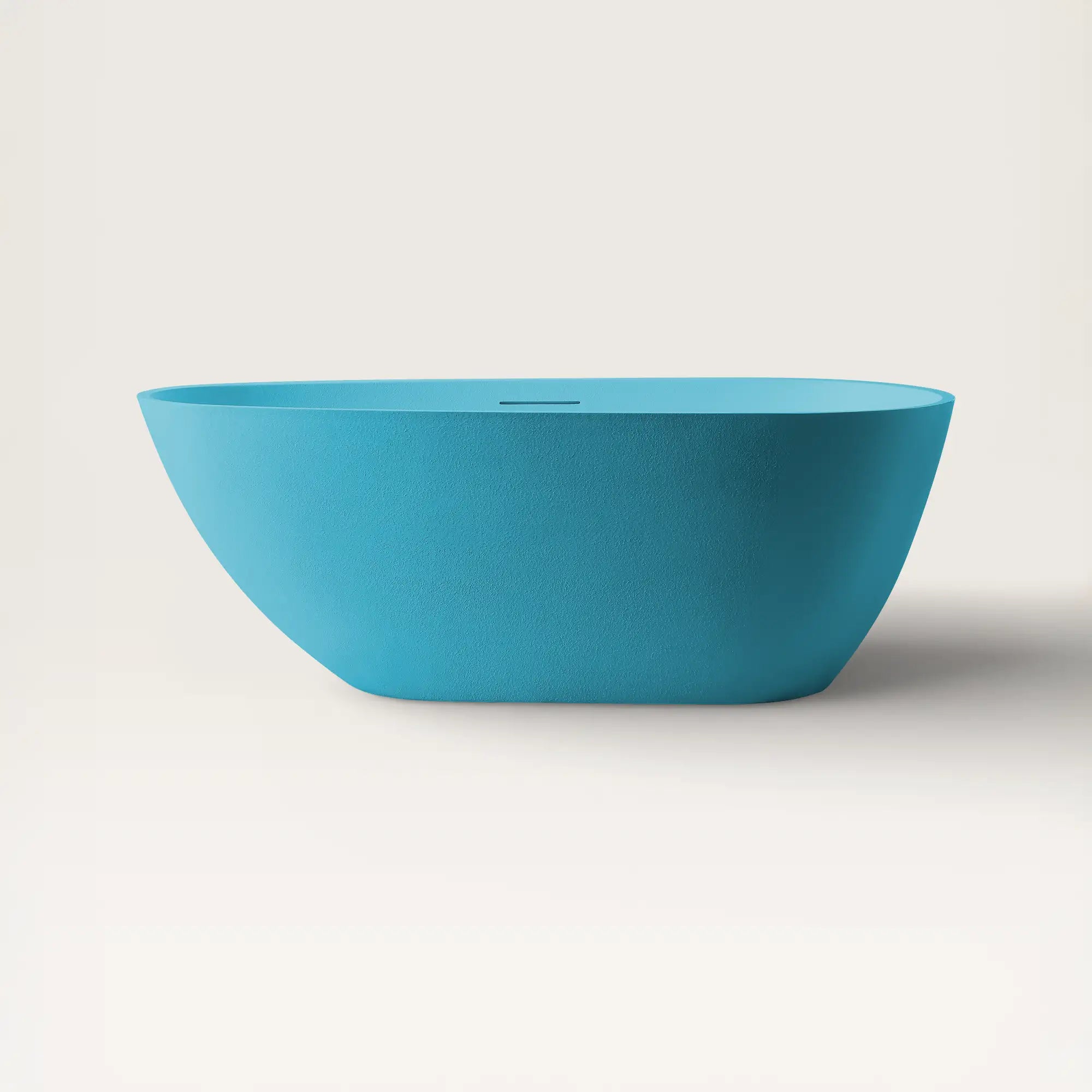 Front view of the Bellastone ARIA Freestanding Bath 1700mm in celadon blue