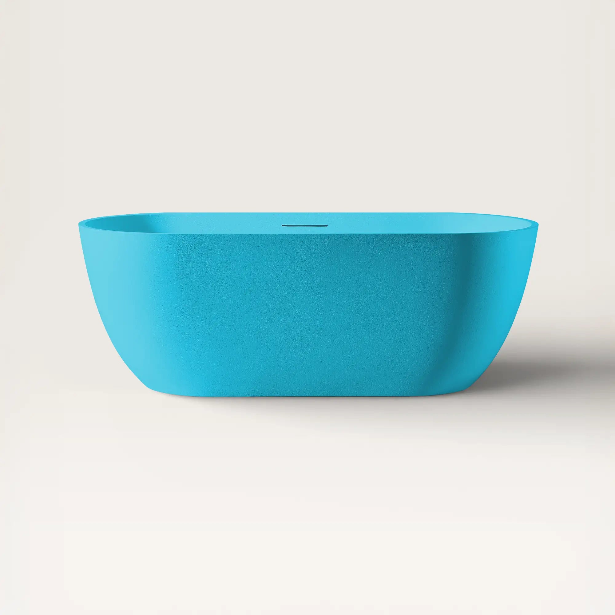 Front view of the Bellastone EQUA Freestanding Bath 1700mm in celadon blue