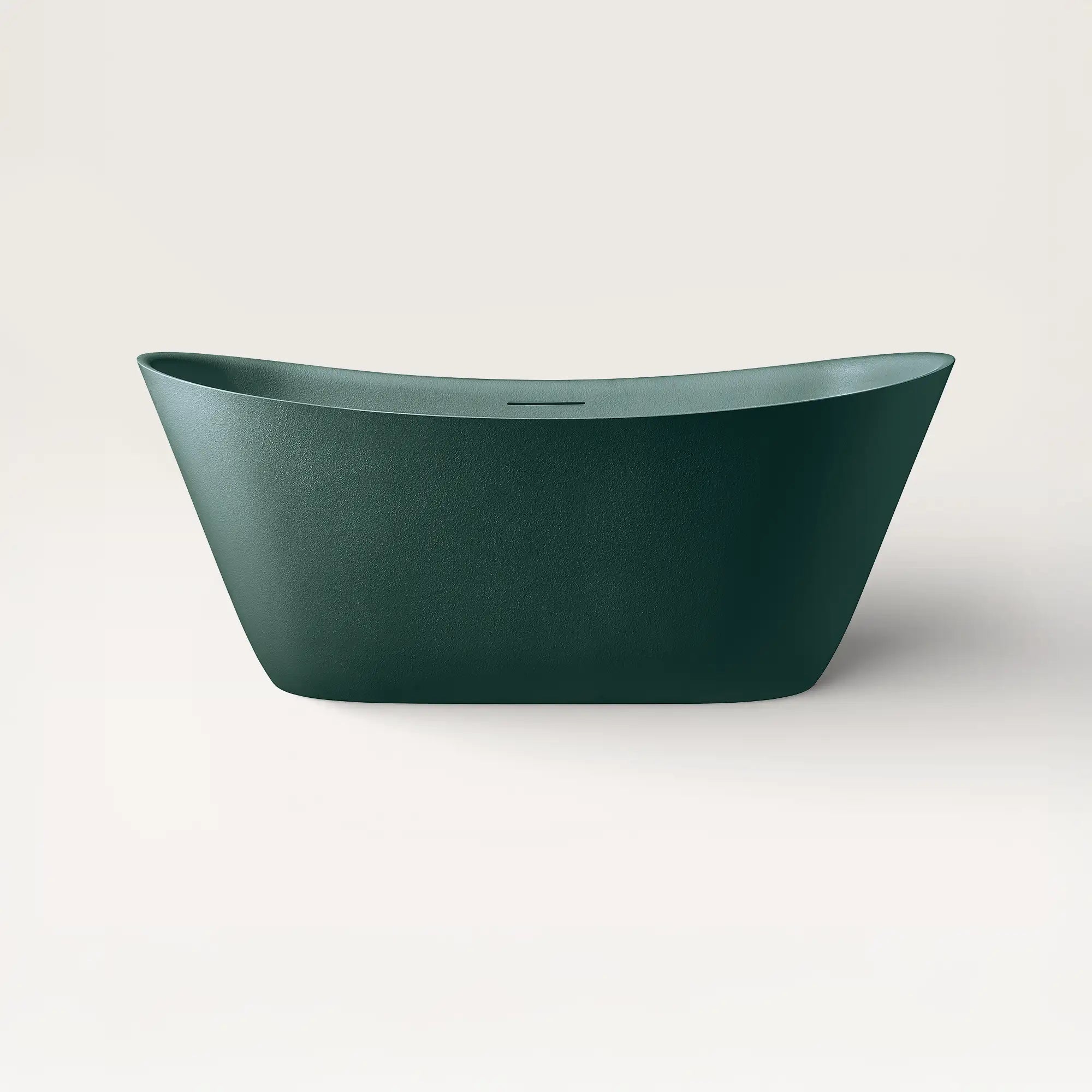 Front view of the Bellastone ARCHA Freestanding Bath in green