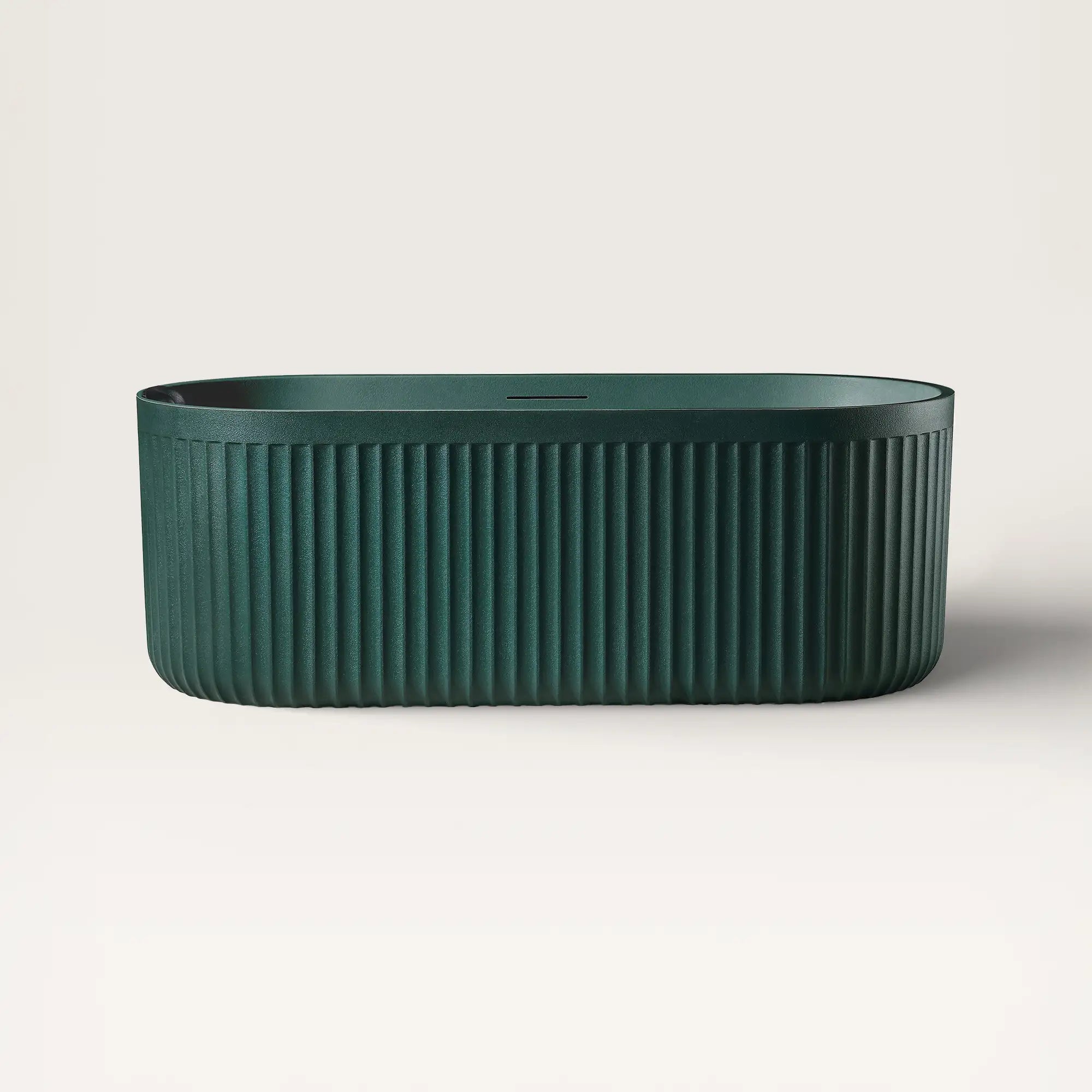 Front view of the Bellastone DORIA Freestanding Bath in green