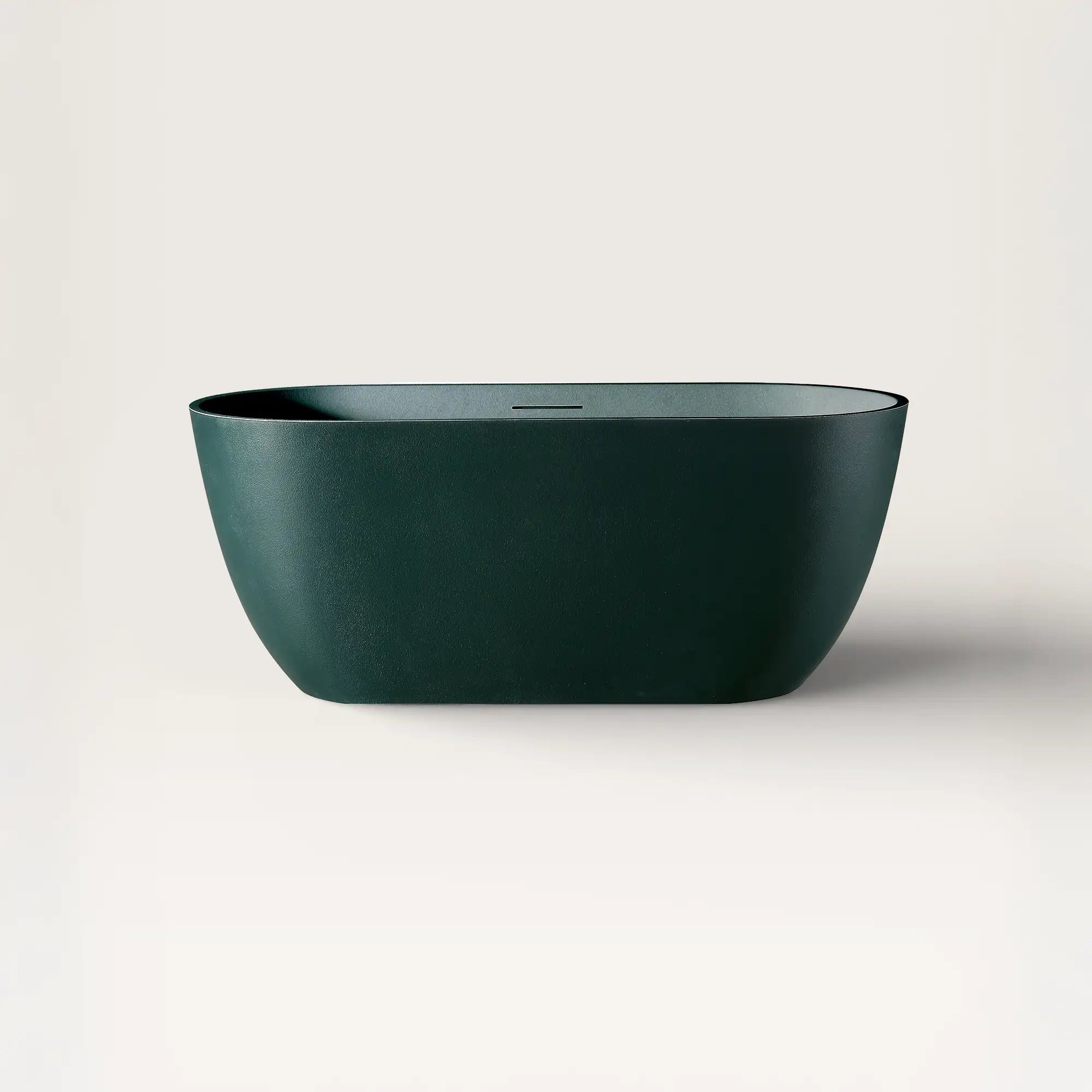 Front view of the Bellastone EQUA Freestanding Bath 1500mm in green