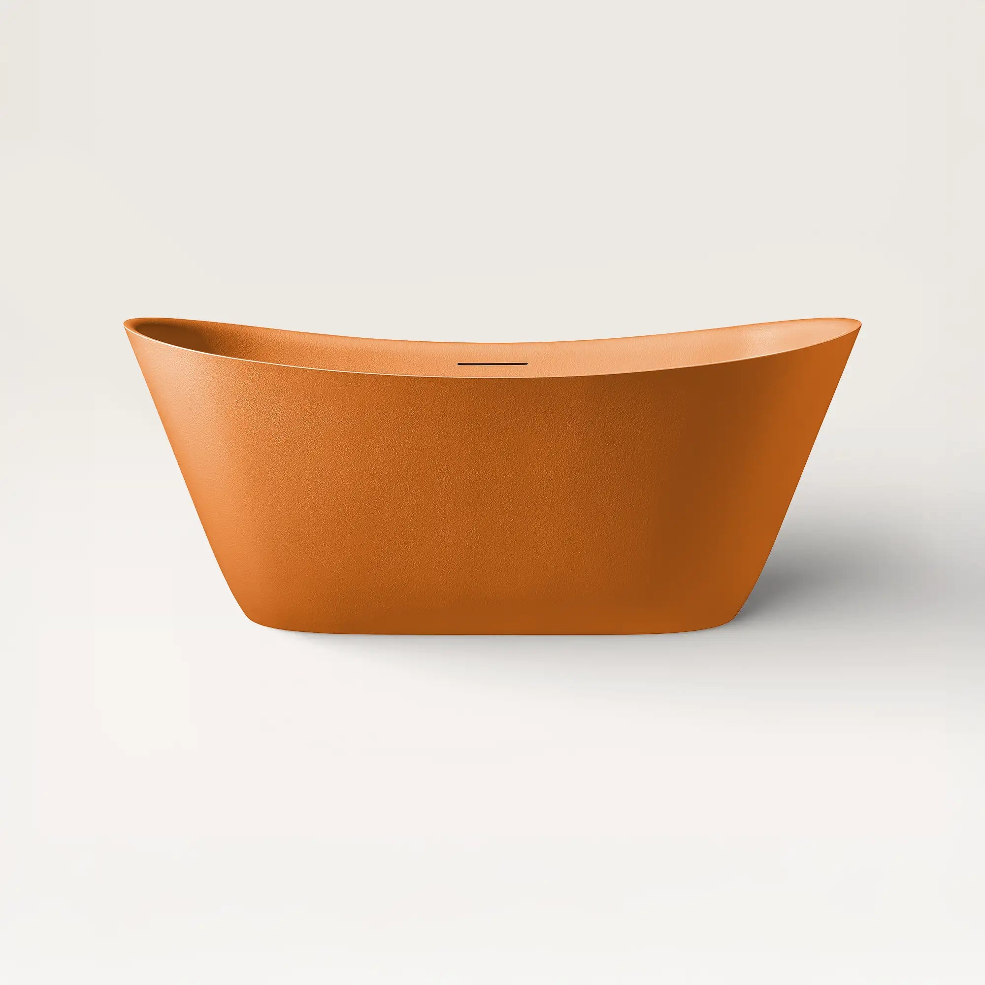 Front view of the Bellastone ARCHA Freestanding Bath in orange