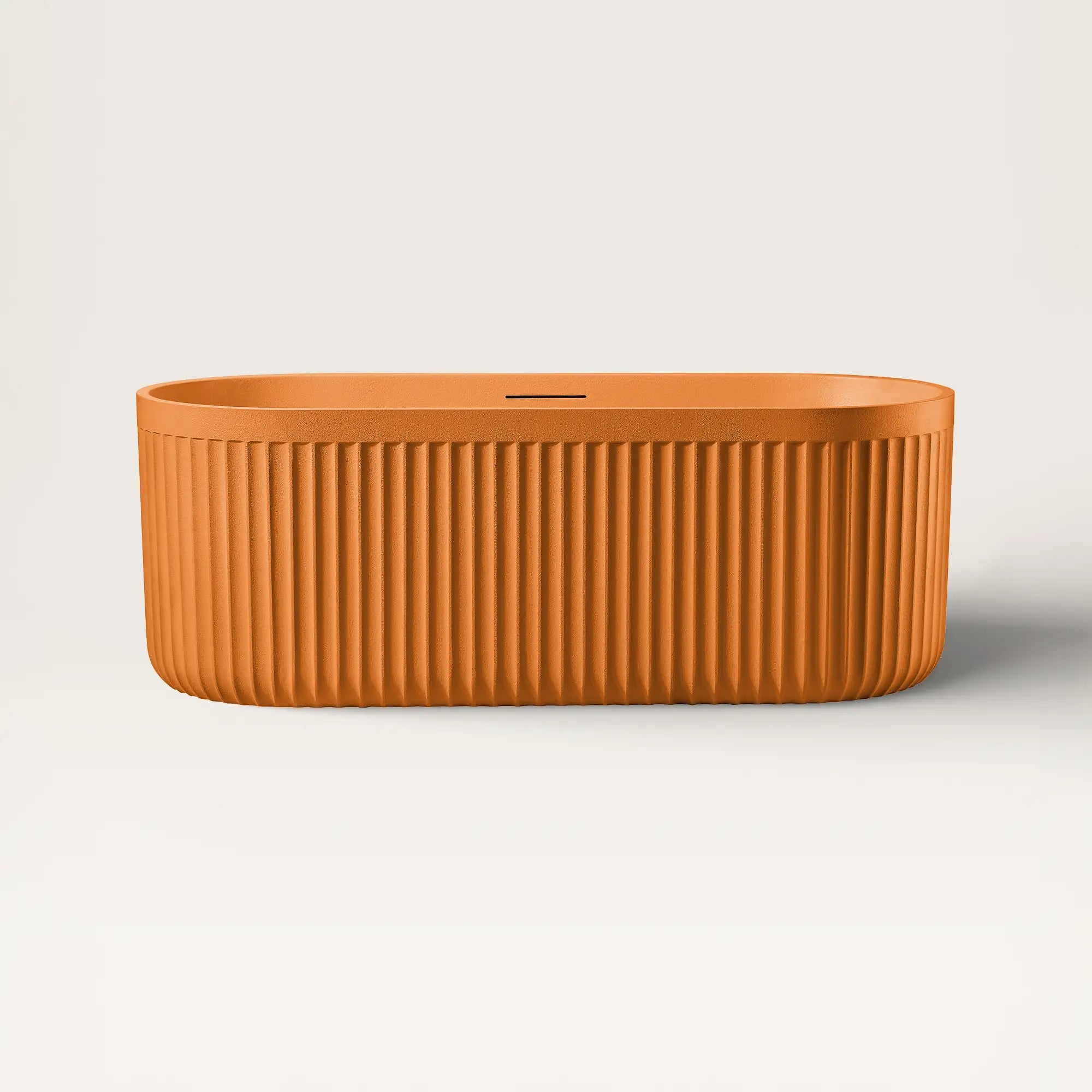 Front view of the Bellastone DORIA Freestanding Bath in orange