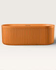 Front view of the Bellastone DORIA Freestanding Bath in orange