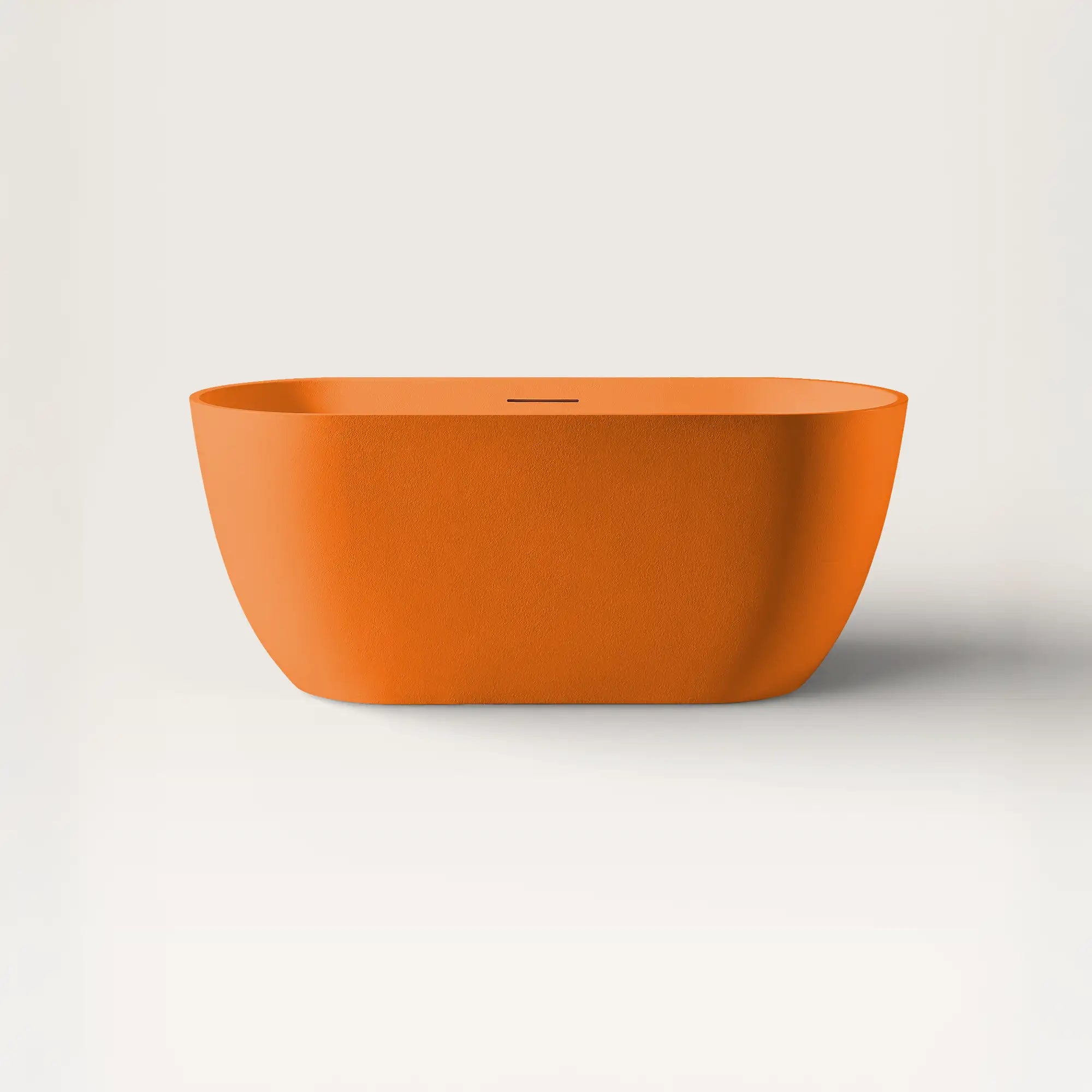 Front view of the Bellastone EQUA Freestanding Bath 1500mm in orange