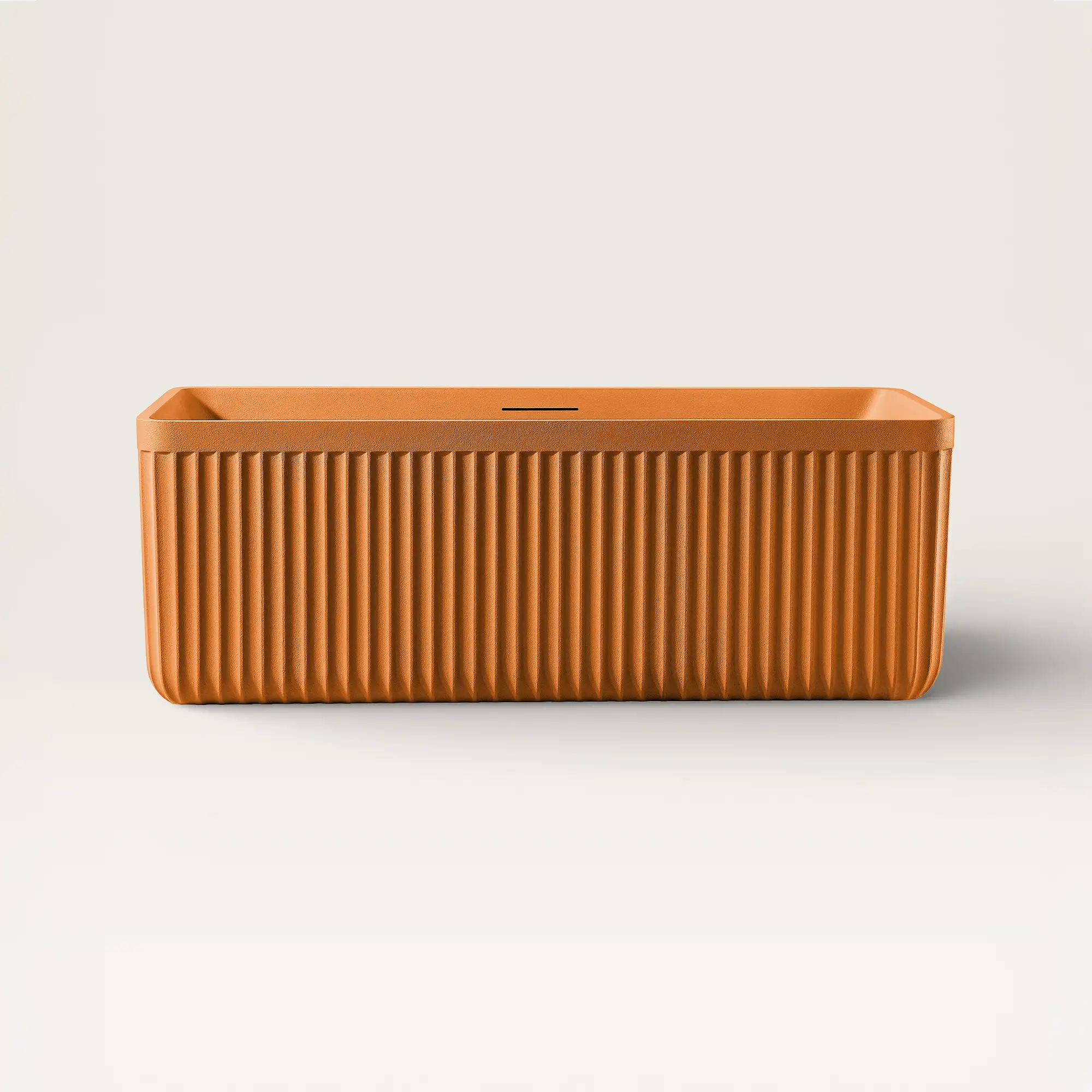Front view of the Bellastone KOLPA Freestanding Bath in orange