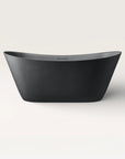 Front view of the Bellastone ARCHA Freestanding Bath in black