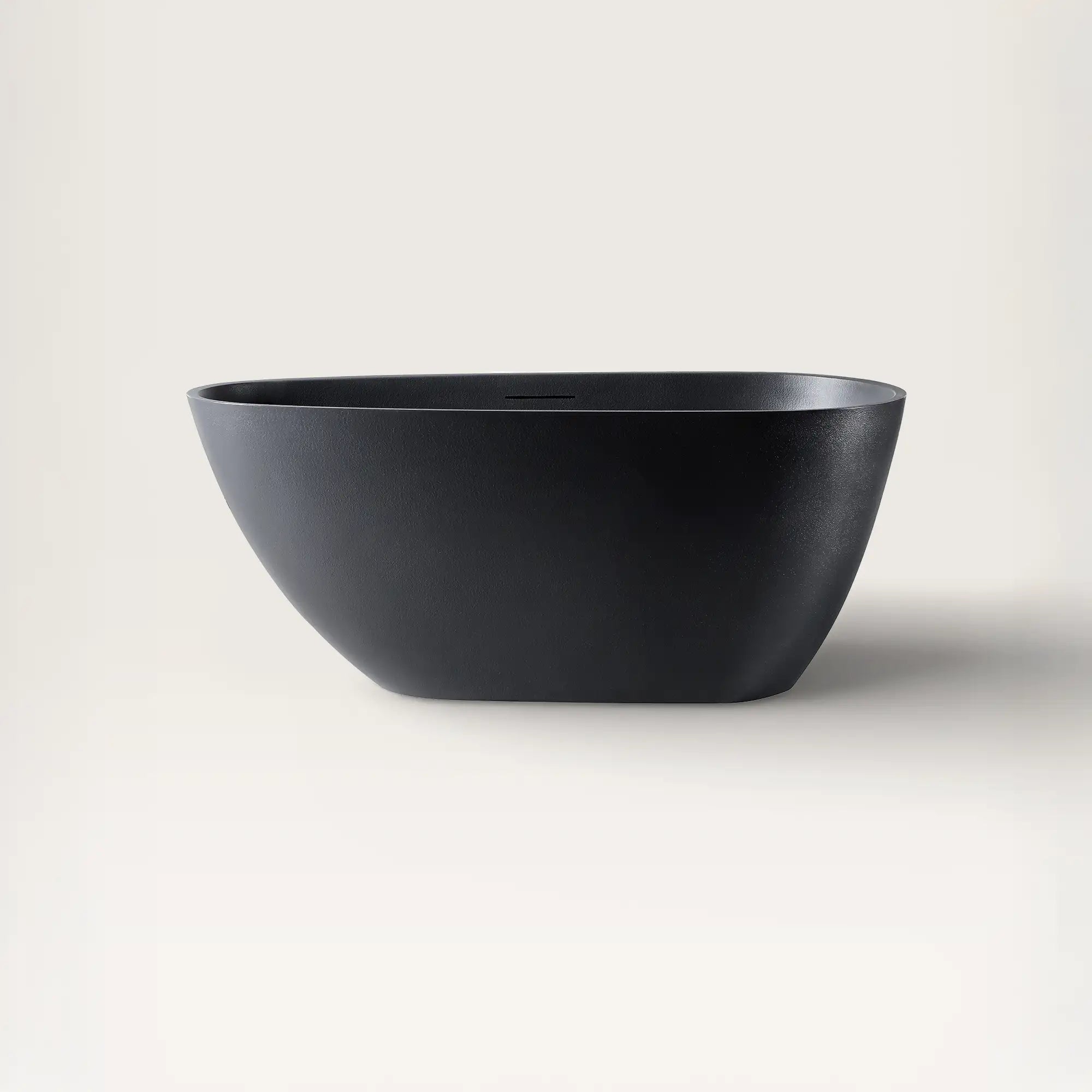 Front view of the Bellastone ARIA Freestanding Bath 1500mm in black