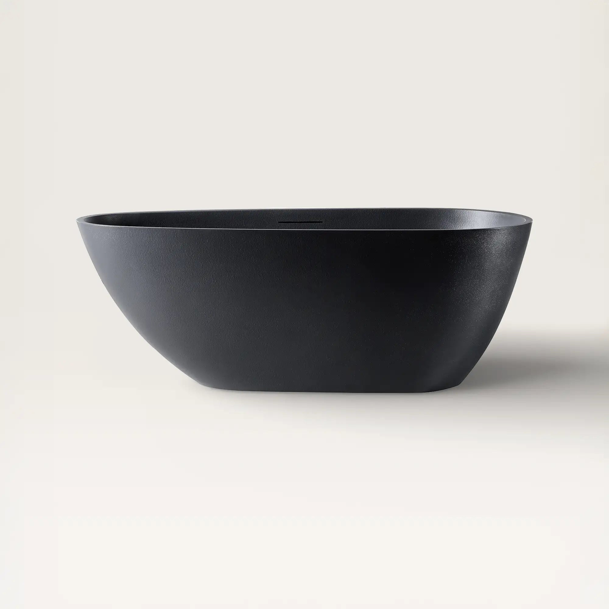 Front view of the Bellastone ARIA Freestanding Bath 1700mm in black