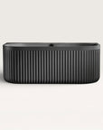 Front view of the Bellastone DORIA Back-to-wall Bath in black