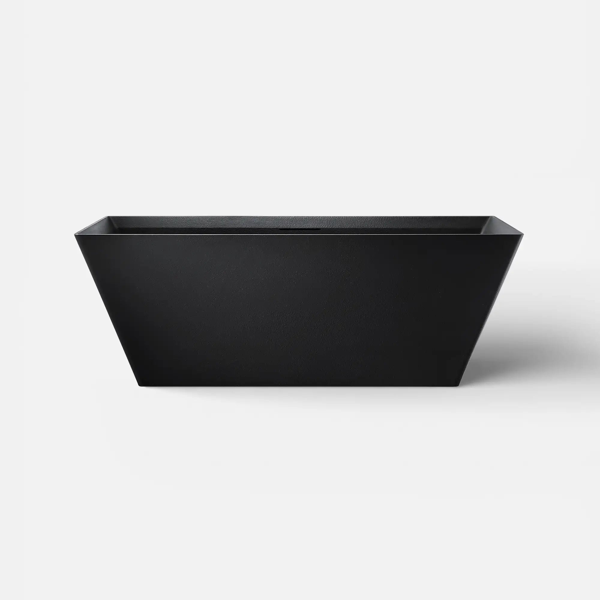 Front view of the Bellastone FORMA Freestanding Bath in black