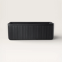 Front view of the Bellastone KOLPA Back-to-Wall Bath in black