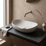 Stone composite Brancusi basin in white