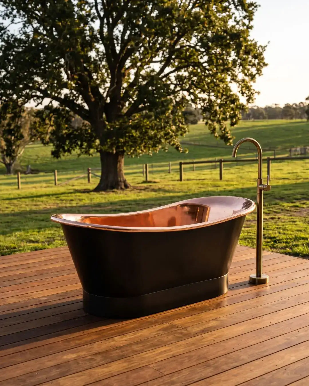 Antique black copper bath