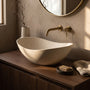 Stone composite Corona basin in Ivory