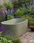 Stone Composite Degas bath in sage