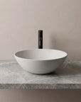 Hayez stone composite basin in Alabaster colour
