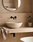 Hayez basin stone composite in a modern bathroom vanity