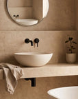 Hayez stone composite basin in Alabaster colour