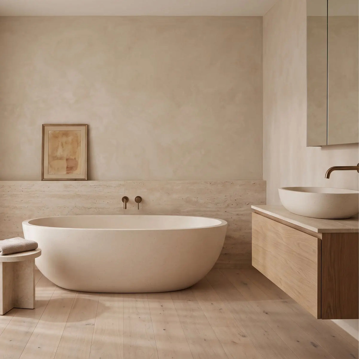 Volupto Renoir stone composite bath 