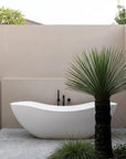 Matte White Colour Freestanding Stone Composite Bath - Dali Collection