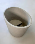 Hokusai 1100mm Freestanding Soaking Stone Composite Bathtub in Medium Grey Terrazzo