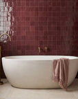 Renoir 1700mm Freestanding Stone Composite Bathtub in Limestone