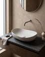 Brancusi stone composite basin in Alabaster colour