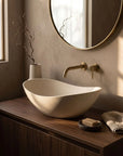 Dali stone composite basin in Alabaster colour